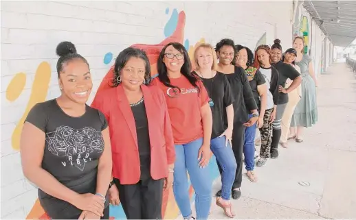  ?? Pin Lim ?? Shani Slay, from left, Barbara Starkes, Dabrina Sandifer, Jennifer Decker, Stephanie McNeal, Kimberly Hicks, Sonya Gooden, Wykesha King, Nicky Ballard and Elizabeth Keel share their stories.