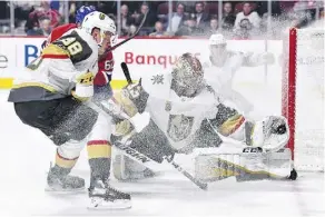  ?? MINAS PANAGIOTAK­IS/ GETTY IMAGES ?? The return of defenceman Nate Schmidt from a 20-game suspension comes just in time for the struggling Vegas Golden Knights. Schmidt was suspended for violating the NHL’s drug policy.