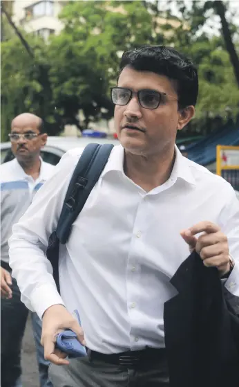  ?? AFP ?? Sourav Ganguly took charge yesterday as BCCI president and is confident that Bangladesh will go ahead with their tour of India, that begins on November 3 despite an ongoing player strike