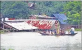  ?? ANI ?? A flooded area in Morigaon, Assam, on Sunday. n