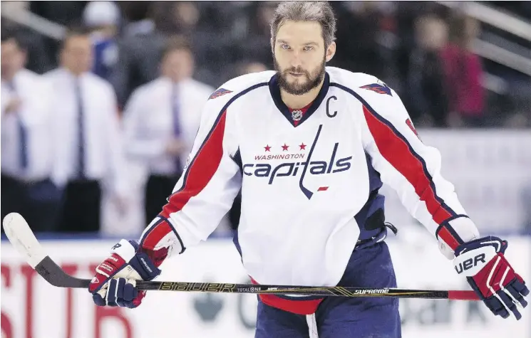  ?? FRANK GUNN/THE CANADIAN PRESS ?? Could this be captain Alex Ovechkin’s best chance to bring a Stanley Cup to Washington? With a plethora of free-agents-to-be, it just might be.