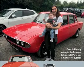  ?? ?? First full family outing in the Triumph, to Lingfield Park, was a memorable success