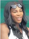  ??  ?? Serena Williams turned up to cheer sister Venus on to victory
