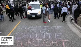  ??  ?? Protesters take to the streets