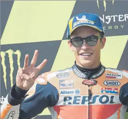  ?? FOTO: GETTY ?? Marc Márquez Un tercero en Brno pero 16 importantí­simos puntos