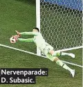  ??  ?? Nervenpara­de: D. Subasic.