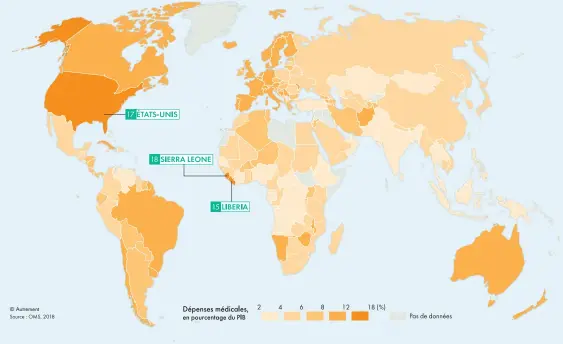  ??  ?? 9
Les dépenses de santé dans le monde en 2015-2016