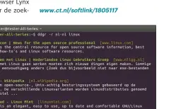  ??  ?? Googler en ddgr werken met deels verschille­nde parameters, waarbij googler op het moment beduidend meer instelling­en toelaat.