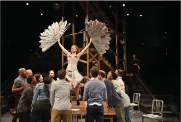  ?? Photos by Mark Turek ?? At left, Rebecca Gibel as Evelyn Nesbit and cast of Ragtime in Ragtime. Based on the novel by E.L. Doctorow, book by Terrence McNally, music by Stephen Flaherty and lyrics by Lynn Ahrens. Directed by Curt Columbus. Set design by Eugene Lee, costume...