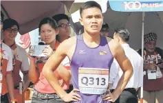  ??  ?? Jonathan Nyepa will be giving Khairul a good run for his money in the men’s 100m.