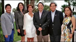  ??  ?? AT LEFT, the Hotel de Paris Monte Carlo, venue of the Ernst & Young World Entreprene­ur of the Year awards night; inset, Filipino attendees included Ronald Pineda, Angela Angeles, Consul Patsy Zobel, Jim Ayala, Vic Noel and Tonette Tionko