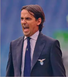  ?? LAPRESSE ?? Simone Inzaghi, 41 anni, tecnico della Lazio dall’aprile 2016