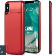  ??  ?? Cofuture iPhone X/XS Battery Case