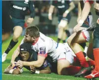  ??  ?? Despite starring for England U20 at the last Junior World Championsh­ip, Kpoku was surprised to be included in the senior England training squad in August. Expect Saracens to call on Kpoku more and more this season.