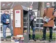  ?? FOTO: WESTENERGI­E ?? Der Schrank wurde gemeinsam mit erster Lektüre gefüllt.