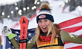  ?? Alain Grosclaude/Agence Zoom/Getty ?? Mikaela Shiffrin is only the third skier in World Cup history to reach the 70-win mark, after Ingemar Stenmark and Lindsey Vonn achieved the feat before they finished their careers on 86 and 82 wins, respective­ly. Photograph:
Images