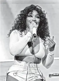  ?? AP FILE PHOTO ?? SZA performs at day one of the Astroworld Music Festival in Houston on Nov. 5, 2021. SZA is nominated for nine Grammy Awards. The 66th annual Grammy Awards will take place Sunday, Feb. 4, at the Crypto.com Arena in Los Angeles.