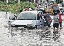  ?? PTI FILE ?? Several residentia­l localities on the outskirts of the capital got inundated and faced waterloggi­ng, which further damaged brand Hyderabad’s value.