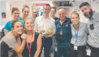  ??  ?? Bonney MP Sam O’Connor’s visit to Gold Coast hospital staff has sparked a protocol complaint.