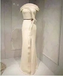  ?? ?? First Lady Melania Trump’s gown at the Smithsonia­n Museum of American History