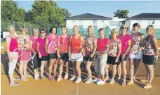  ?? FOTO: TENNISCLUB ?? Spielen mit Spaß: Die Hobby-Damenmanns­chaft.