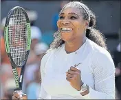  ?? AFP ?? Serena Williams celebrates after beating Italy's Camila Giorgi in quarterfin­als on Tuesday.