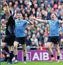  ??  ?? FRUSTRATIO­N Mcmahon (right) during League final