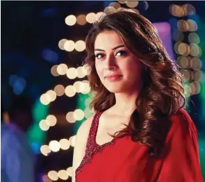  ??  ?? The gorgeous actress Hansika, who has appeared in many Tamil and Telugu films, is scheduled to perform in Dazzling Tamizhachi on Saturday. — Handout