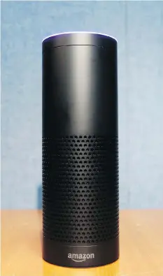  ?? MARK LENNIHAN/THE ASSOCIATED PRESS ?? Amazon’s Echo speaker, which responds to voice commands, has raised questions over privacy.