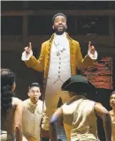  ?? Joan Marcus / Broadway San Jose ?? “Hamilton,” featuring a new touring cast, will open Broadway San Jose’s revised 20212022 season in October.