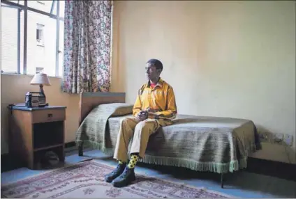  ??  ?? Dreams deferred: Vuyo Mabija slept on the streets for 24 years. Although the former law student was finally able to afford low-cost accommodat­ion in Pretoria in 2016, the situation, he says, is ‘not ideal’. Photo: Oupa Nkosi