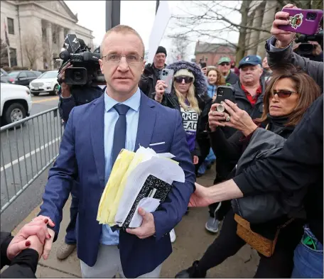  ?? MATT STONE — BOSTON HERALD ?? “Turtleboy” leaves court after being released.
