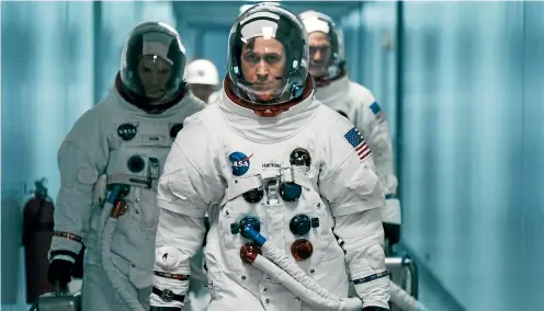  ??  ?? Ryan Gosling stars as Neil Armstrong in First Man.