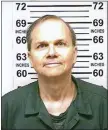  ?? NEW YORK STATE DEPARTMENT OF CORRECTION­S VIA AP ?? The New York State Parole Board denied Mark David Chapman, 63, the man who killed John Lennon, parole for a 10th time on Thursday. He will be eligible for parole again in 2020.