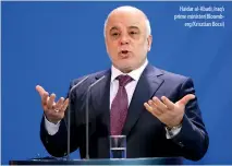  ??  ?? Haidar al-abadi, Iraq’s prime minister(bloomberg/krisztian Bocsi)