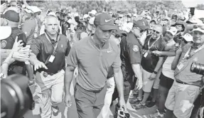 ??  ?? Says Tiger Woods, “To be part of the Ryder Cup conversati­on, going from where I’ve come from to now in the last year, it’s been pretty cool.”