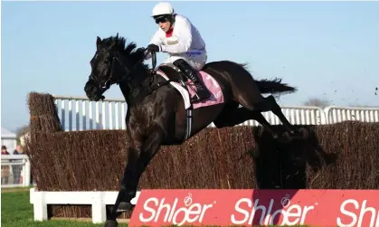  ?? Photograph: Tim Goode/PA ?? Nube Negra eases to victory in the Shloer Chase at Cheltenham.