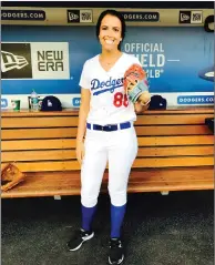  ?? Courtesy photo ?? After recovering from an emotional experience due to being at the Route 91 Harvest Festival in Las Vegas where 59 people were killed and 400 injured, former Valencia softball standout and Dodgers ballgirl returns to Dodger Stadium to work.