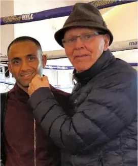 ??  ?? FATHER FIGURE: Galahad with the one and only Brendan Ingle