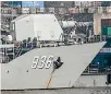  ??  ?? The electromag­netic ‘‘supergun’’ fitted to a Chinese warship could be capable of firing shells at 8000kmh.