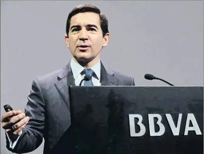  ?? ZIPI / EFE ?? Carlos Torres, actual consejero delegado, asume la presidenci­a de BBVA a partir del 1 de enero