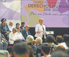  ?? PRESIDENCI­A DE CHILE ?? DD.HH. Quiere que sea una política de Estado, no de gobierno.