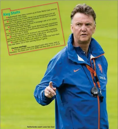  ?? Netherland­s coach Louis Van Gaal ??