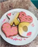  ??  ?? ABQ Sweet Spot will be selling an assortment of Valentine’s Day cookies.