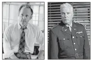 ??  ?? WGN’s Manhattan returns at 8 p.m. today featuring John Benjamin Hickey (left) as physicist Frank Winter, and William Petersen as the new commander at Los Alamos, N.M.