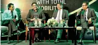  ??  ?? Future Enterprise with Total Mobility’ panel discussion moderated by Executive Vice President and Group Chief Informatio­n Officer of John Keells Holdings PLC, Ramesh Shanmugana­than