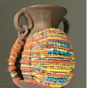  ?? COURTESY ?? Adorned Vessel in Yellow, ceramic, wire and beads, part of the exhibit “Origin Story” by Devyn L. Briggs on display Jan. 8-Feb. 15 at The Rotunda Gallery, Bethlehem. A reception will be held 2-4 p.m. Jan. 21.