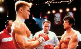  ?? ?? Man-mountain … Dolph Lundren, left, as Ivan Drago in Rocky IV. Photograph: United Artists/Allstar