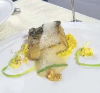  ??  ?? Impression­s’ Chilean Seabass with Black Truffles
