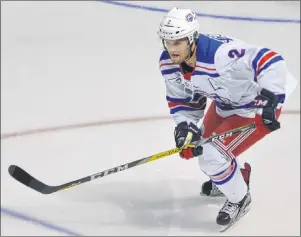  ?? JASON SIMMONDS/JOURNAL PIONEER ?? Summerside D. Alex MacDonald Ford Western Capitals defenceman Sebastien Cormier says keeping things simple in tonight’s Game 7 against the Edmundston Blizzard will be key if the Caps are to move on to the league final.